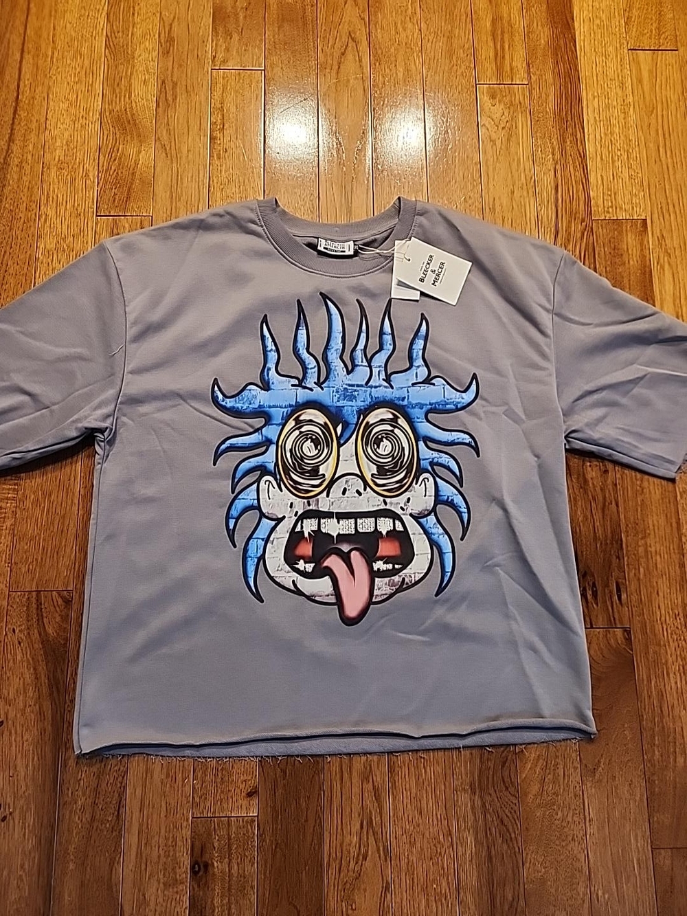 MEN'S Bleecker & Mercer  2XL Gray Good Vibes Boxy Graphic T-Shirt